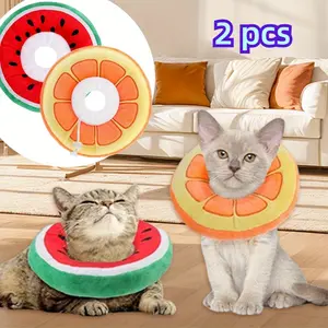 7.53inch 1 set Adjustable cat cone collar, soft and cute cat recovery collar, suitable for cats after surgery