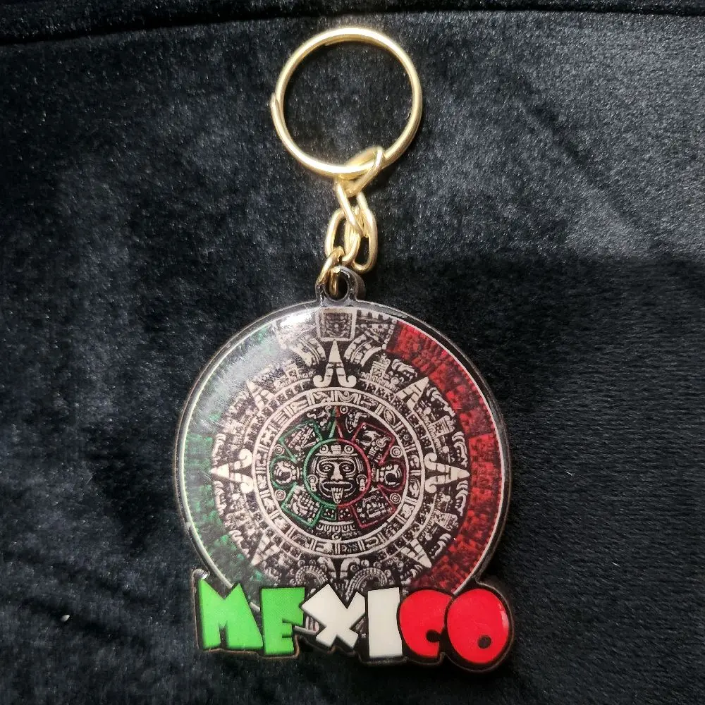 Mexico Aztec Sun Stone keychain