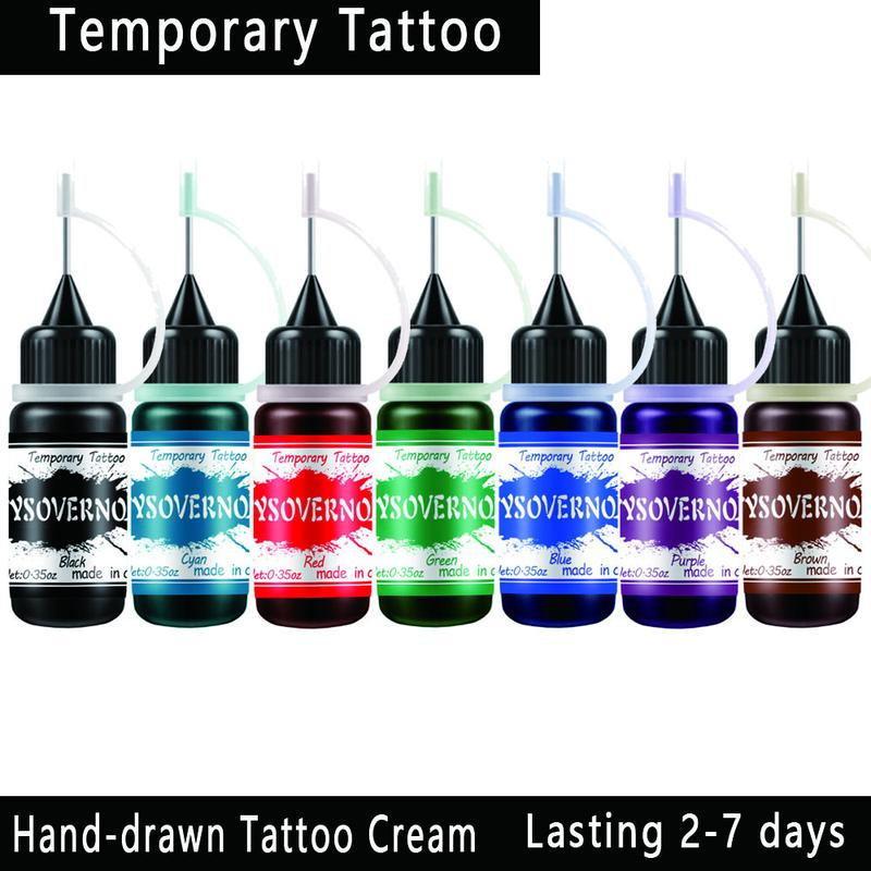 5-Color Henna Tattoo Kit, Artistic DIY Temporary Tattoo Stencils Light Beige-Friendly Gel, Long-lasting Waterproof Mixed Color Temporary Tattoo Paste