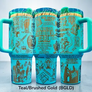 40oz Dungeon Crawler Carl Book Series Themed Laser Engraved Tumbler