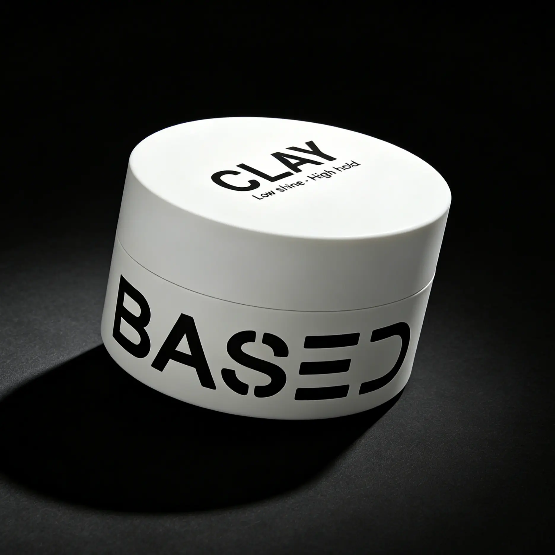 BASED Men's Hair Clay - Strong Hold, Matte Finish, 3oz (90ml) Jar, Non-Toxic, Infused with Shea Butter, Beeswax & Essential Clays