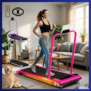 2026 New Adjustable Incline Handrail Treadmill – Quiet Home Running & Walking Machine with Dual Shock Absorption Technology, 265lbs Weight Capacity, Wide Running Belt & Compact Portable Design, Premium Home Exercise & Home Gym Equipment