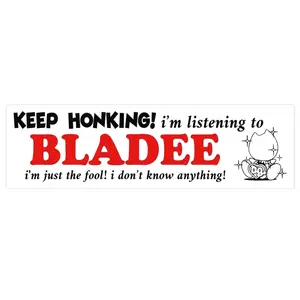 Funny Aesthetic Keep Honking Bladee Meme Car Bumper Sticker - Vinyl Decal for Music Fans, Car Decoration, Windshield, Truck, Decal For Cars