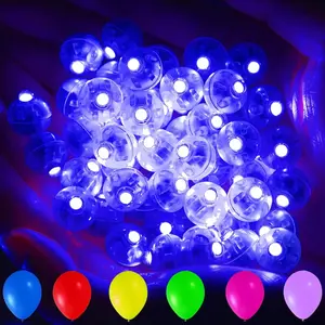 50-Pack LED Balloon Lights - Mini Flashing Lanterns for Halloween & Christmas Parties, Long-Lasting & Battery Operated