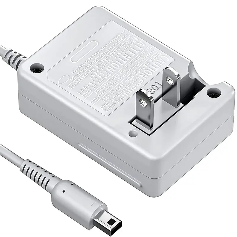 Charger Compatible for Nintendo 3DS, Power Adapter Replacement for Nintendo 3DS/DSi/DSi XL/2DS/2DS XL/New 3DS XL, 100-240V Wall Plug AC Adapter for 2DS 3DS Console, Multifunctional USB Charging Cable