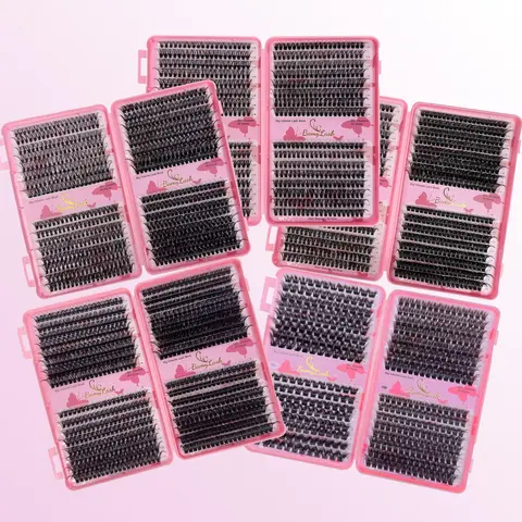 Mixed Length Individual False Eyelashes, 1 Box Natural Look Eyelash Extensions, Self Grafting Curl Eyelashes, False Eyelashes for Women and Girls, Makeup, Synthetic
