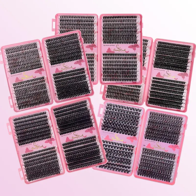 Mixed Length Individual False Eyelashes, 1 Box Natural Look Eyelash Extensions, Self Grafting Curl Eyelashes, False Eyelashes for Women and Girls, Makeup, Synthetic