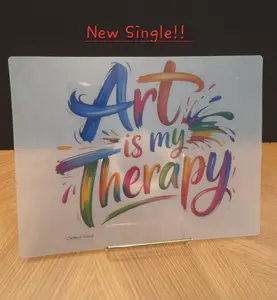 Single 'Art Is My Therapy' FROSTED Coloring Sheet Protector