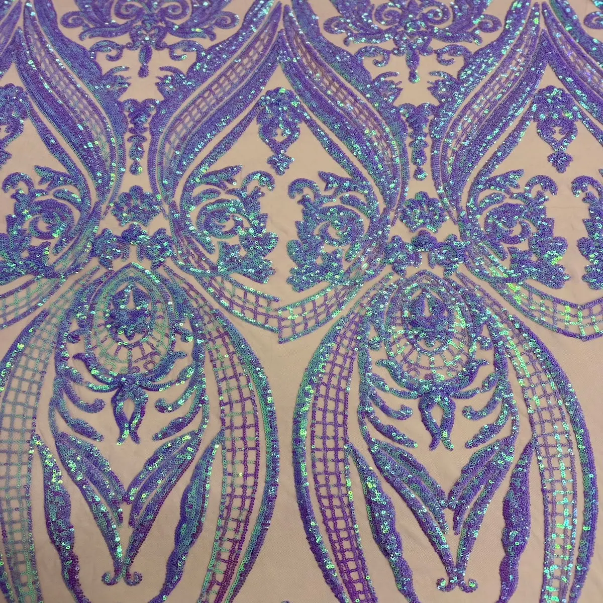 Catina Damask Stretch Sequins Fabric Catina Damask Stretch Sequins Fabric