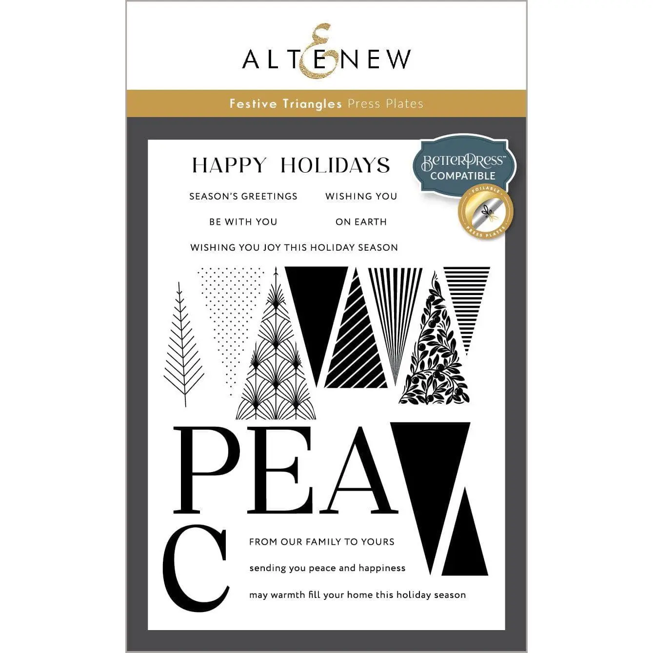 Festive Triangles Press Plates/Foil Plates