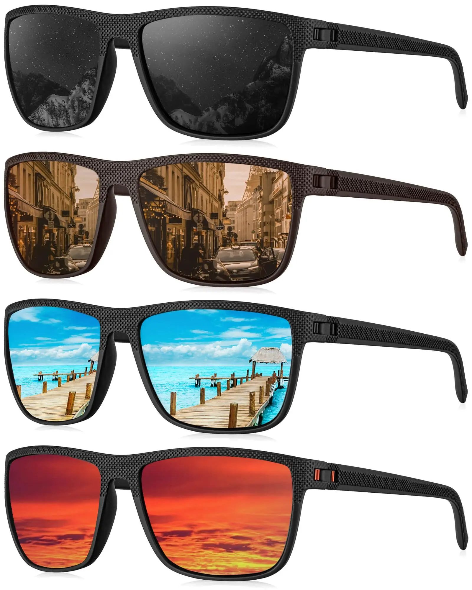 KALIYADI Polarized Sunglasses-Men Mens Sun-Glasses: Classic Sunglasses with UV Protection for Driving Fishing Golf