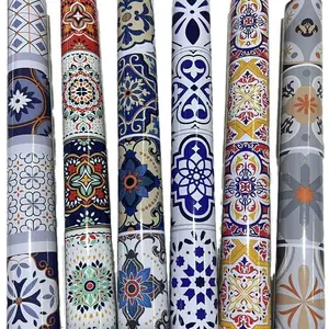 Creative Moroccan Flower Tile Mosaic Wallpaper, Self-Adhesive Kitchen Backsplash, Fireproof Insulation, Wholesale Bulk Buy