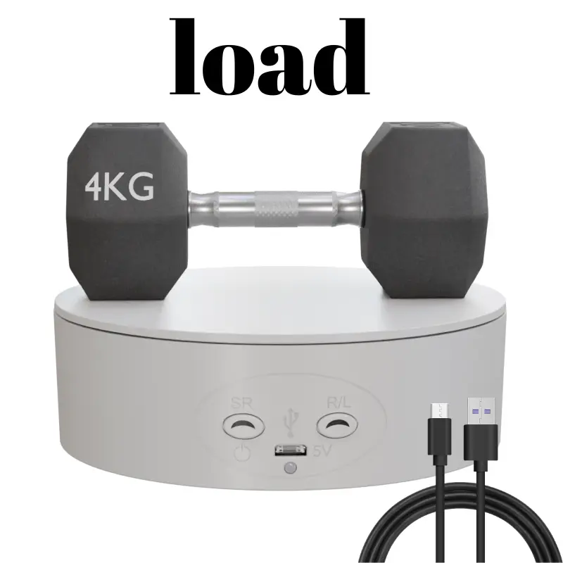 Multipurpose Electric Turntable, 5.1 Inch Mini RotatingDisplay Table, Product Display Shooting Speed RegulationStable No Jitter Turntable, Display Risers Stand