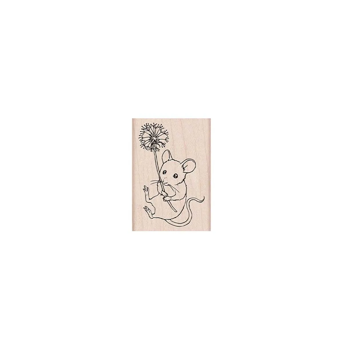 Make a Wish Mouse Woodblock Stamp