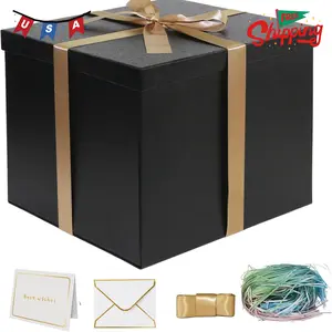 Large Gift Box 12x12x10 Inches,Black Gift Boxes