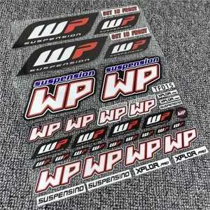 1SET WP Multi-style Suspension" Car Sticker, for Motorcycle Body, Car Decoration, Notebook, etc., Make Your Items Show Motorcycle Suspension Brand Trendy Sports Temperament, for Car Decoration & Motorcycle Suspension Enthusiasts, Truck Car Decal
