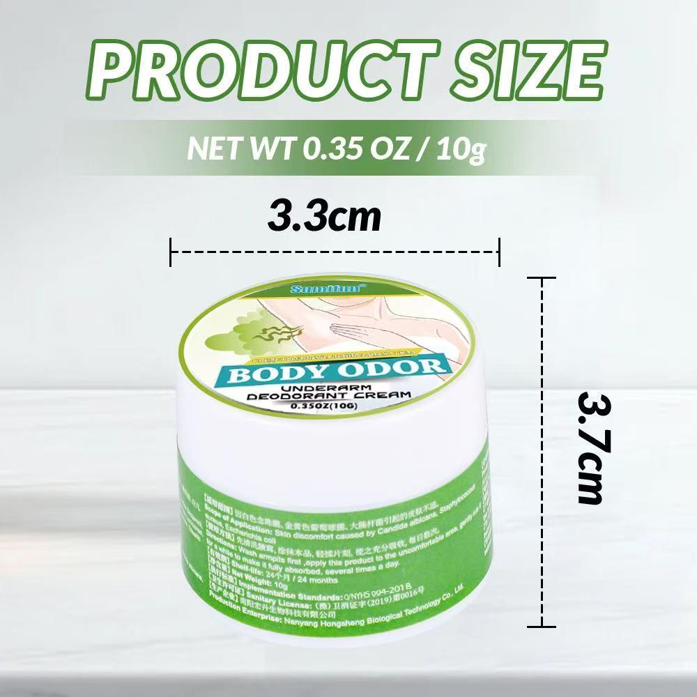 Underarm odor-removing cream eliminates underarm sweat and odors, provides long-lasting freshness, gentle and non-irritating, suitable for both men and women, anti-sweat deodorizer, herbal underarm odor remover, refreshing fragrance