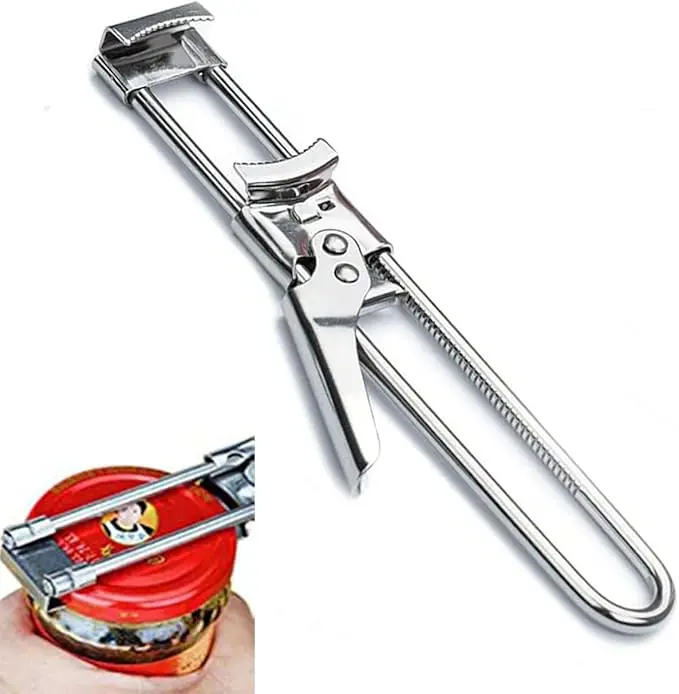Manual Jar gripper,Jar Opener, Adjustable Multifunctional Stainless Steel Can Opener,Jar opener,Lid Gripper,Manual,Kitchen Accessories