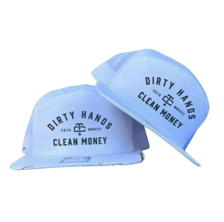 Dirty Hands Clean Money Trucker Hat | Snapback Mesh Cap | Blue Collar Work Hat | Construction Trades Hat | Gift for Him , Gift For Dad