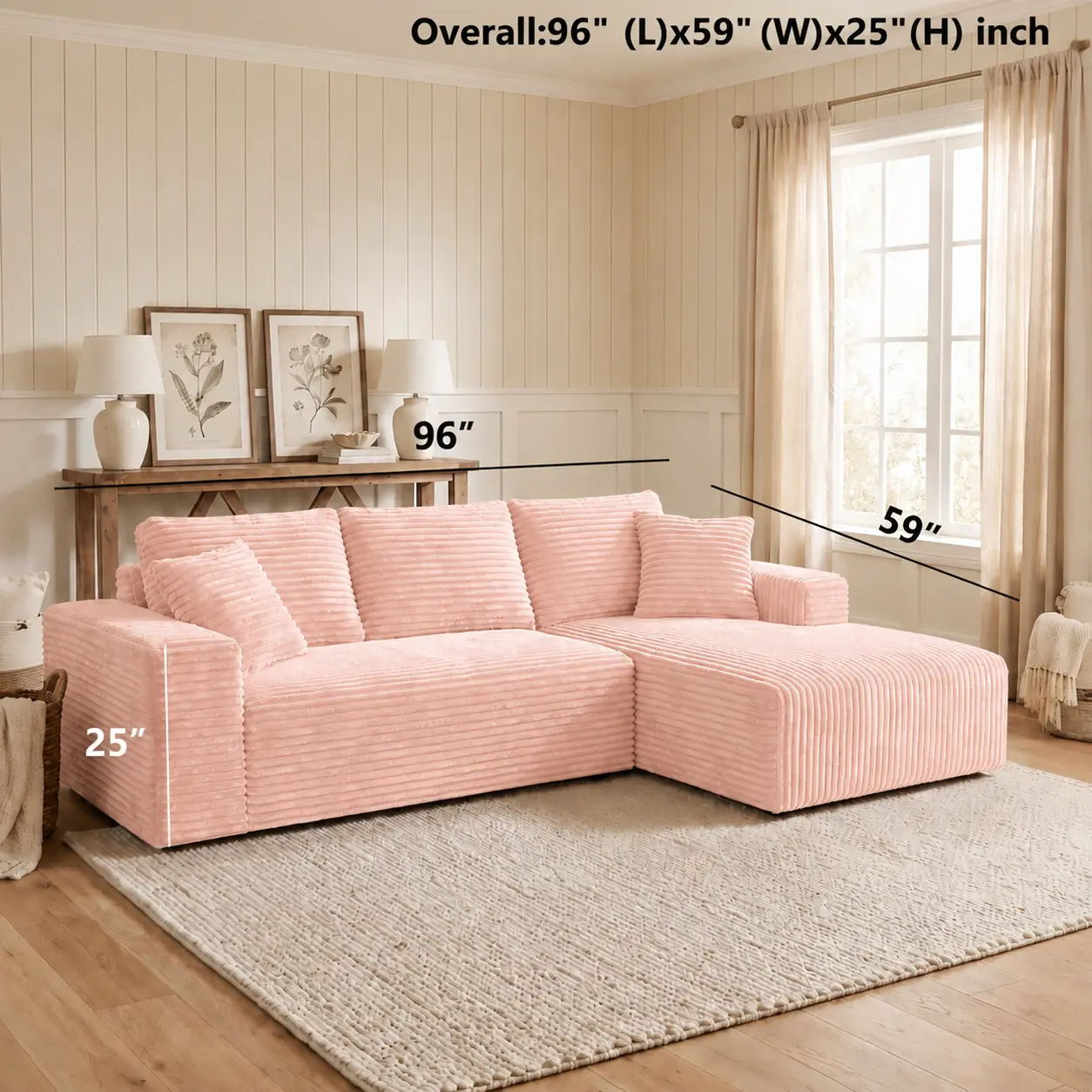 96" Pink-Right