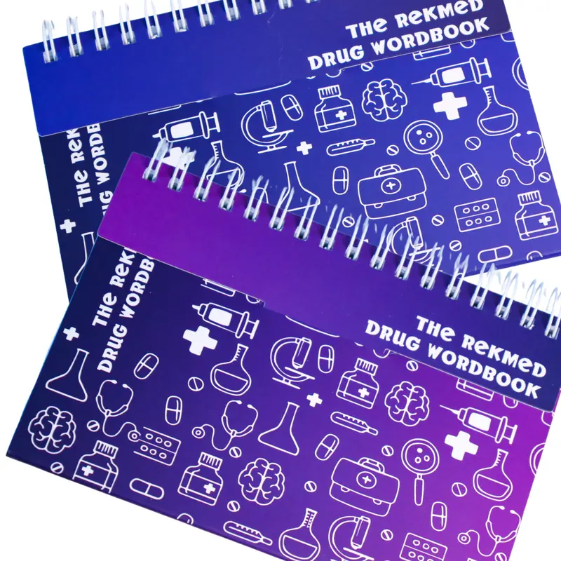 Pharmacology Index Card Study Book blank template to help you write and retain your pharma knowledge