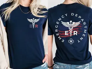 Emergency Department Nurse 4th July T-Shirt, ER Nurse Shirt, Emergency Room Medicine Nurse Tee, Emergency Nurse Gift, RN Nursing Gifts For Her For Him