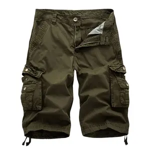 shorts Cargo Shorts Men  Summer Army Military Tactical Homme Shorts Casual Solid Multi-Pocket Male Cargo Shorts Plus Size Menswear