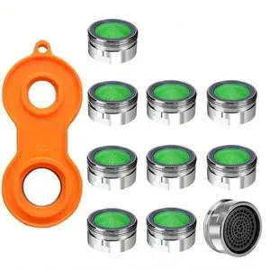 Water Saving Faucet Aerator with Replaceable Filter - Suitable for Kitchen and Bathroom Faucets