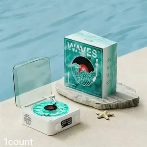 Wireless Speaker with Wave Light, Portable Music Player, Noise Speaker, Ideal for Parties, Gifts, Bedroom, Office Desk Decor