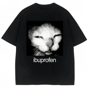 Vintage Funny Cat Meme Graphic T Shirt Men Women Humor Fashion T Shirts Oversize Cotton Casual Streetwear T-shirts