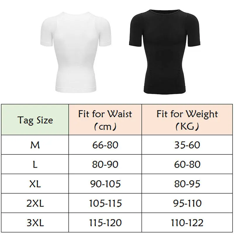 CATTIBOR Menswear 1/2/3/4 Pack Men Shaping Shirts Body Shaper,Men Short Sleeve Shirt,Men Sport Vest GYM Fitness Excercise Tanks Tops,Menswear For Daily Life
