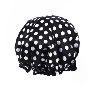 Leopard Print Waterproof Shower Cap - Double Layer Elastic Shower Hair Cover, Reusable & Thick Design for Bathroom Supplies - Pink