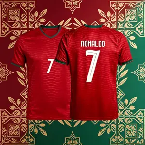 2026 Portugal Home And Away Red Green And Black 7# Cristiano Ronaldo Short And Long Sleeve Soccer Jersey Fans Version