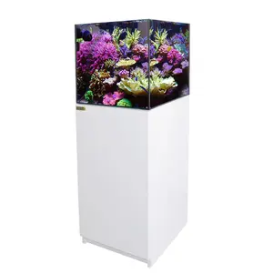 Coral Reef Aquarium 37 Gallon Ultra Clear Glass Tank with Built-in Sump, 13 Gallon Sump Filter System, Easy to Install Pipes, Water Quality Guaranteed