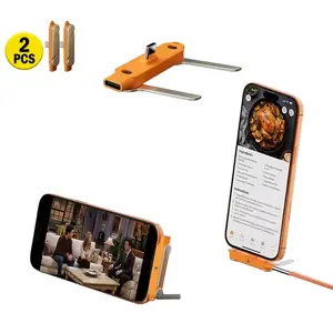 Dual Pack 2-in-1 Charging Plug with 360° Swivel Stand, Compatible with iPhone, Galaxy & Type-C — No Cable Included, Ideal for Everyday Use