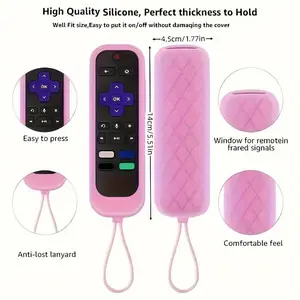 1 count Universal Glow-in-the-Dark Silicone Remote Control Case Cover with Lanyard - Compatible with TCL, Hisense, Roku TV Streaming Stick 4K+ - Soft, Flexible, and Durable Design - Easy to Use and Find in the Dark