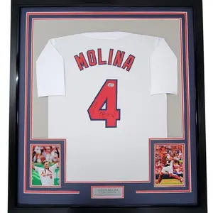 No Framed  Yadier Molina  St. Louis White Baseball Jersey Beckett BAS COA