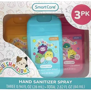 Squishmallows Hand Sanitizer Spray, 3PK