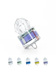 BLUEWING 5 Pack Diamond Fishing Lights LED Deep Drop Lights Underwater Flasher Water Activate LED Lighted Fishing Lures Fishing Flashers for Swordfish, Tilefish, Halibut, Tuna, Grouper