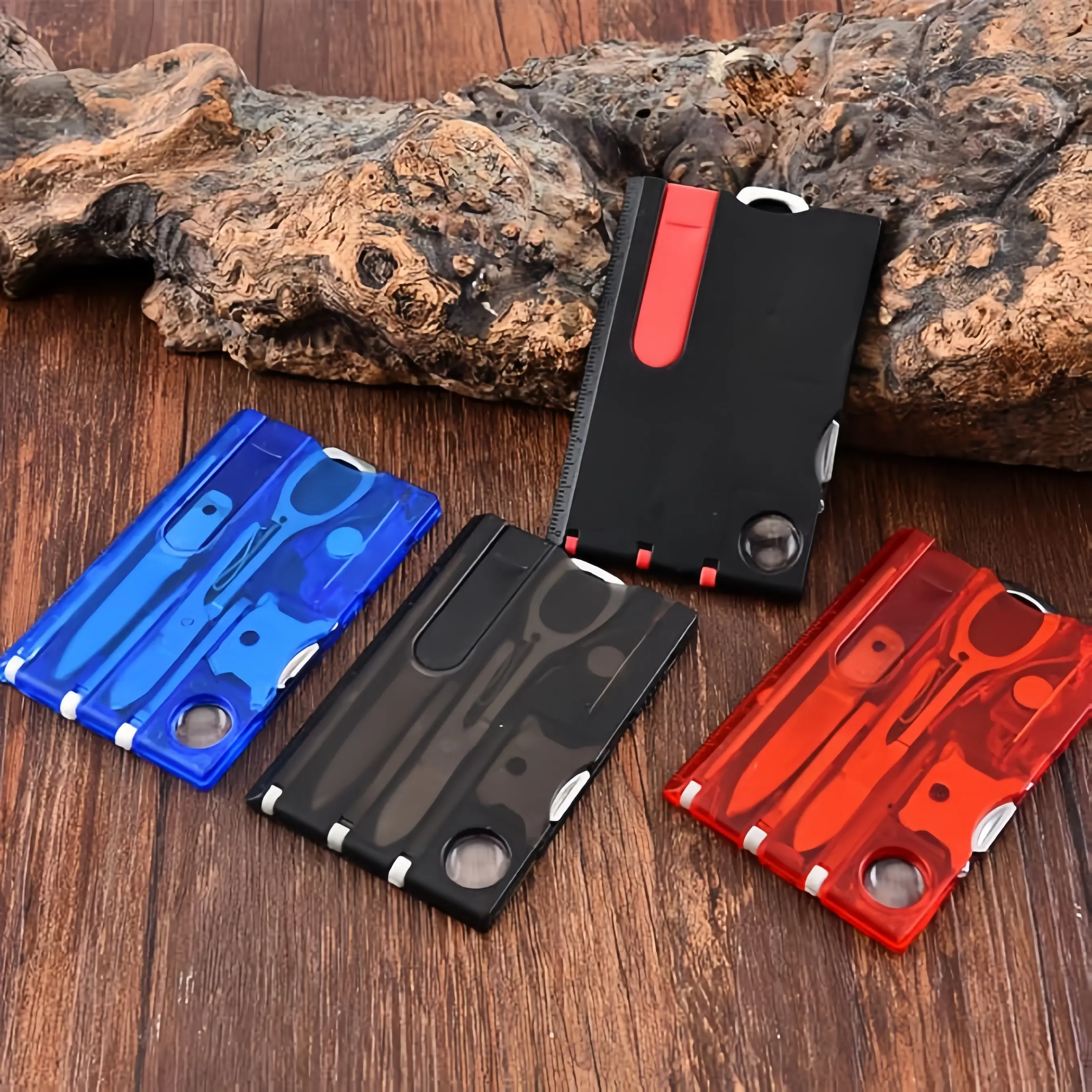 12 in 1 Pocket Credit Card Outdoor Survival Multi Card Multi Tool EDC Tool Gear Multitools and Accessories Multi-Purpose Collapsible camping gadget folding