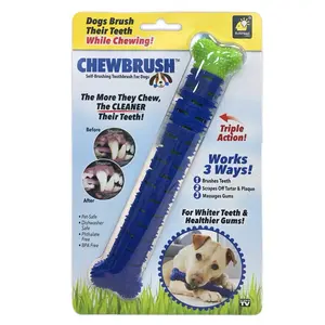 CHEWBRUSH Dog Chew Toy Teeth Cleaner for White Teeth & Healthier Gums - Self-Brushing Tool for Effective Cleaning and Gum Massage