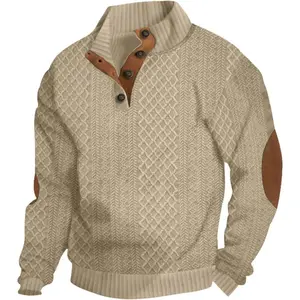 Long Sleeve Quarter-Zip Pullover For Men, Classic Stand Collar Sweatshirt, Soft Breathable Apparel Great For Spring Casual Daily Outfits