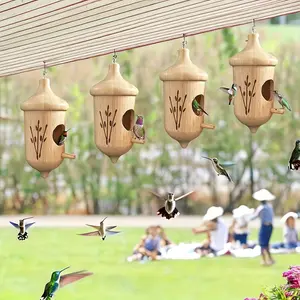 Outdoor Hummingbird Nest, Charming Decorative Bird Nest, Outdoor Garden Hummingbird House, Feeder Gift for Family Friends Christmas Present