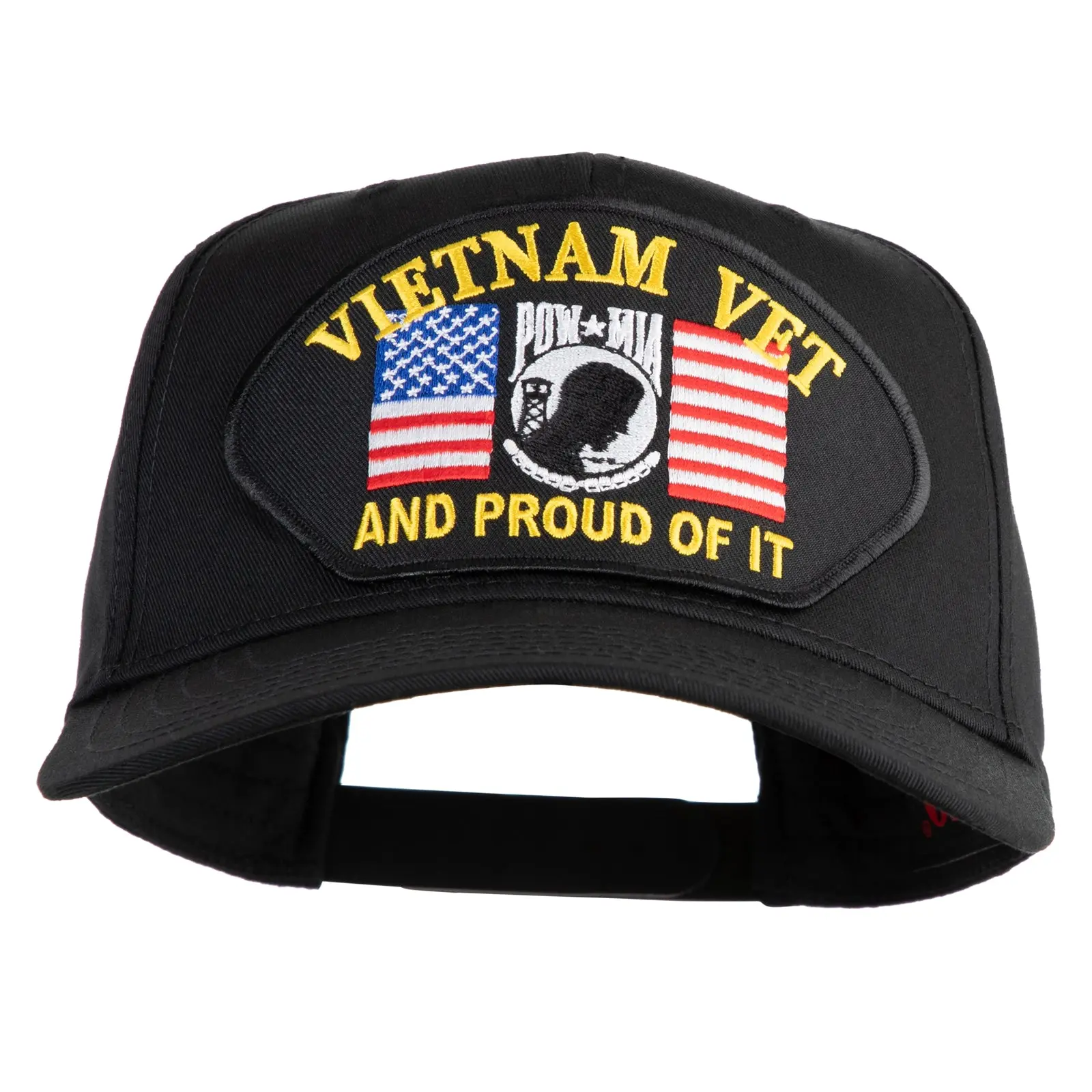 Vietnam Vet Pow Mia and Proud of It Patched 5 Panel Prostyle Snap Cap