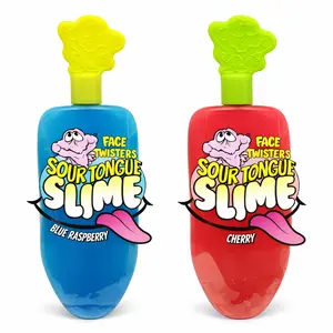 2-Pack Face Twisters Sour Tongue Slime Candy – Blue Raspberry or Cherry
