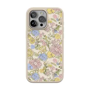 Casely iPhone 15 Pro Max Case | Prairie Blooms | Pastel Floral | Align Soft-Touch Flexible Bumper Case | Compatible with MagSafe