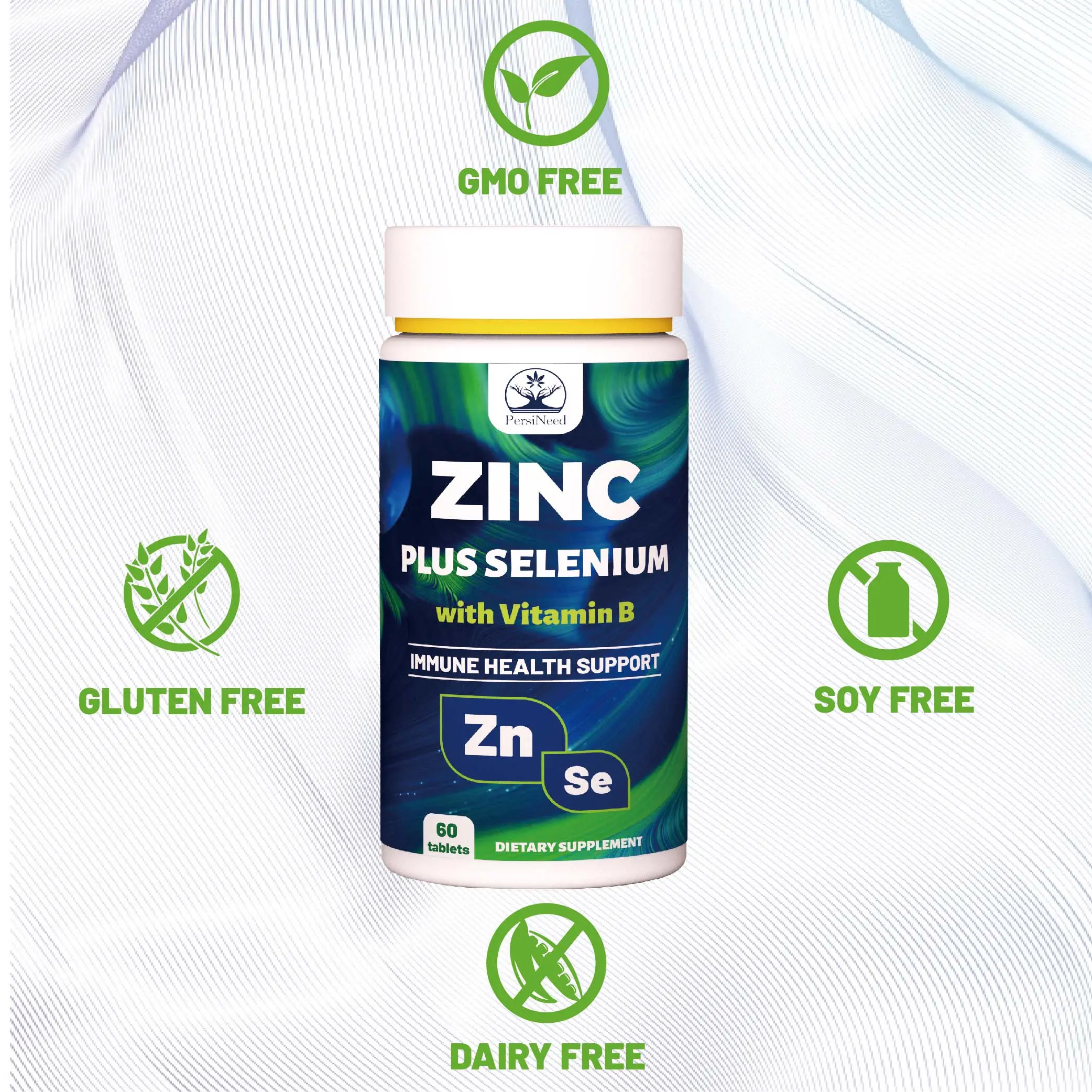 Zinc Plus Selenium With Vitamins B-Triple nutritional combination (scientific ratio of zinc + selenium + vitamin B group) to enhance immunity (zinc and selenium synergistically enhance the activity of immune cells)