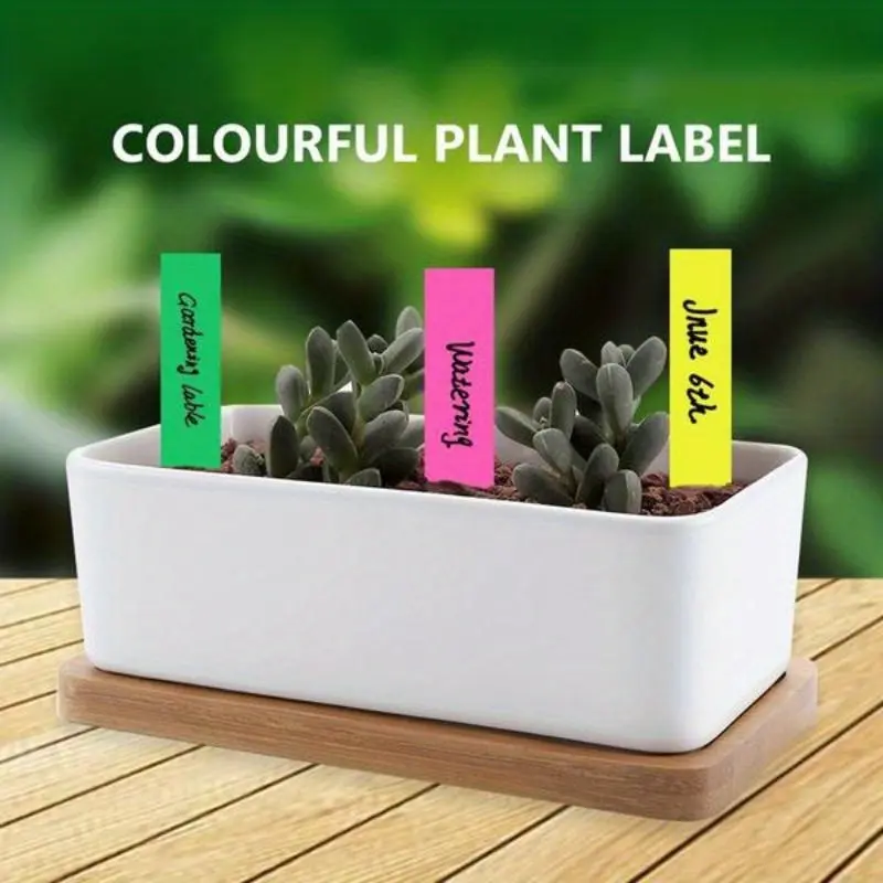 100pcs/bag, Reusable Waterproof Plastic Plant Flower Seed Labels Markers Garden Tags Decoration Tools