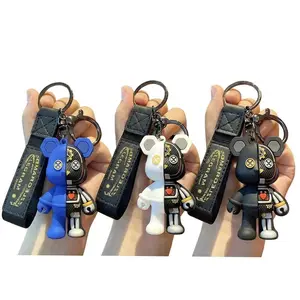 Creative Cartoon Love Lightning Space Rabbit, Cartoon Bear Keychain, Fashion Backpack Car Resin Animal Pendant