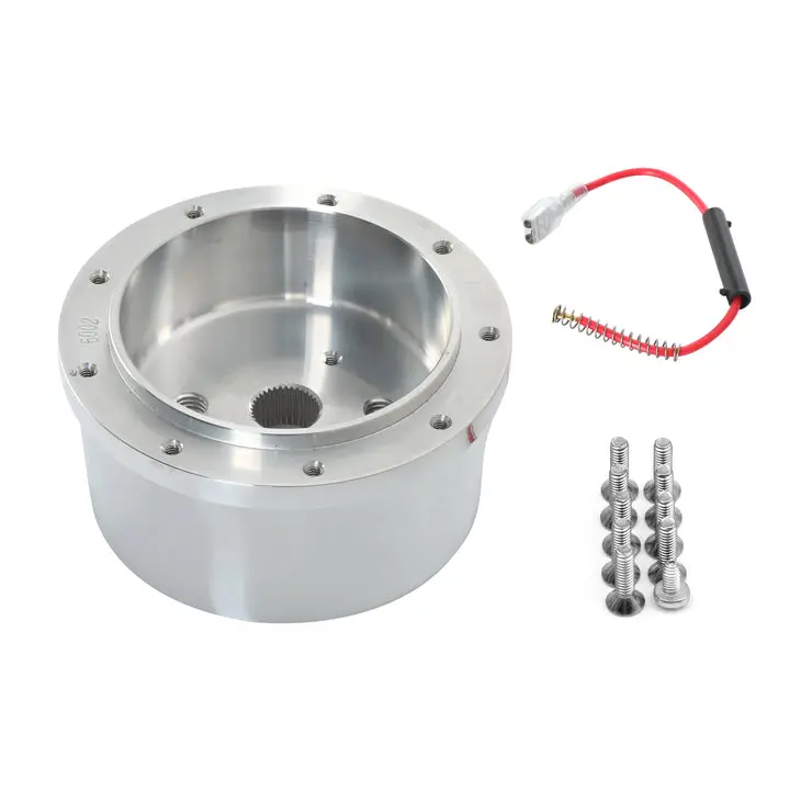 9 Bolt Steering Wheel Hub Adapter Flaming River, Ididit, GM, Chevy Polished